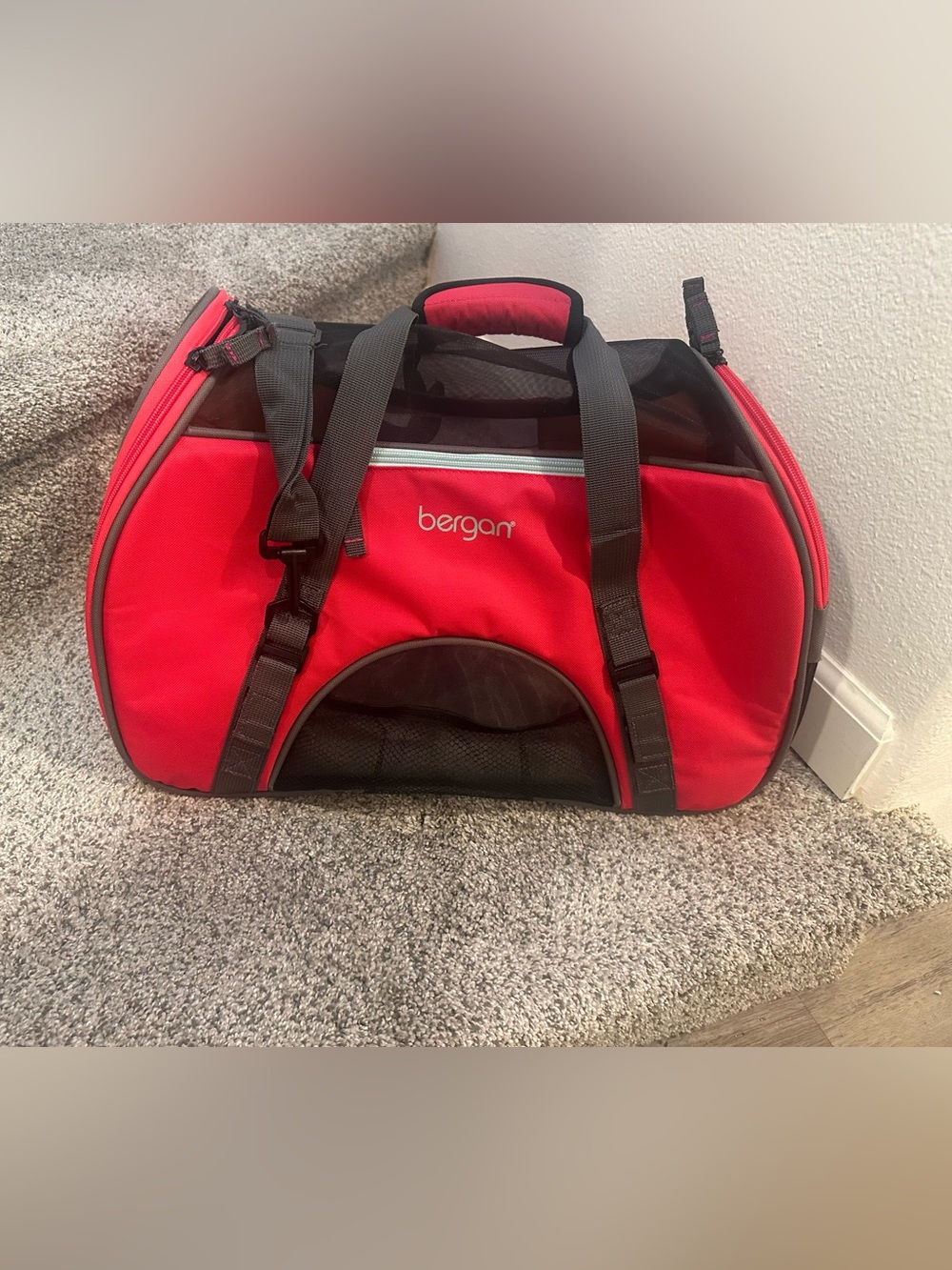 Bergan Comfort Airline-Approved Dog & Cat Carrier Bag, Red